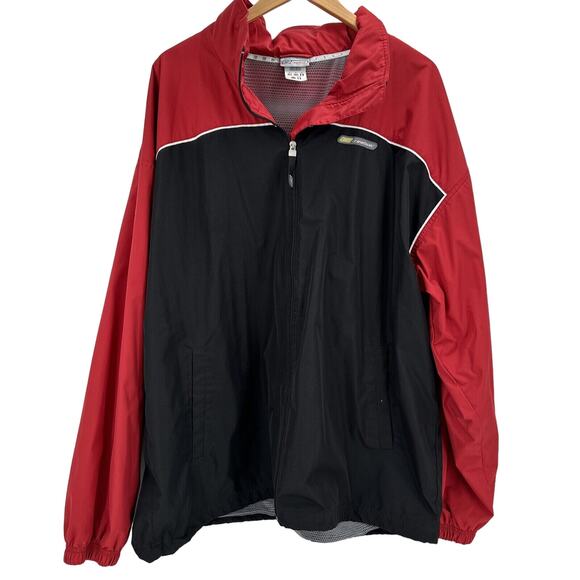 Reebok Other - Vintage Reebok‎ Jacket Mens XL Red Black Full Zip Windbreaker Hidden Hood